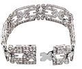 Authentic Art Deco bracelet from the 1920-1930 period in platinum, 41.85 grams. Authentic Art Image - 3