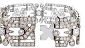 Authentic Art Deco bracelet from the 1920-1930 period in platinum, 41.85 grams. Authentic Art Image - 5
