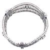 Antique Art Deco diamond-studded bracelet from the 1940-1950 period in 18kt white gold, 49.25 grams.Image - 3