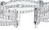 Antique Art Deco diamond-studded bracelet from the 1940-1950 period in 18kt white gold, 49.25 grams.Image - 5
