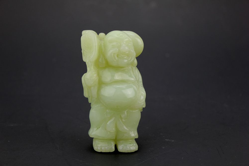 Lot 156: Chinese Jade Figurine of Laughing Buddha