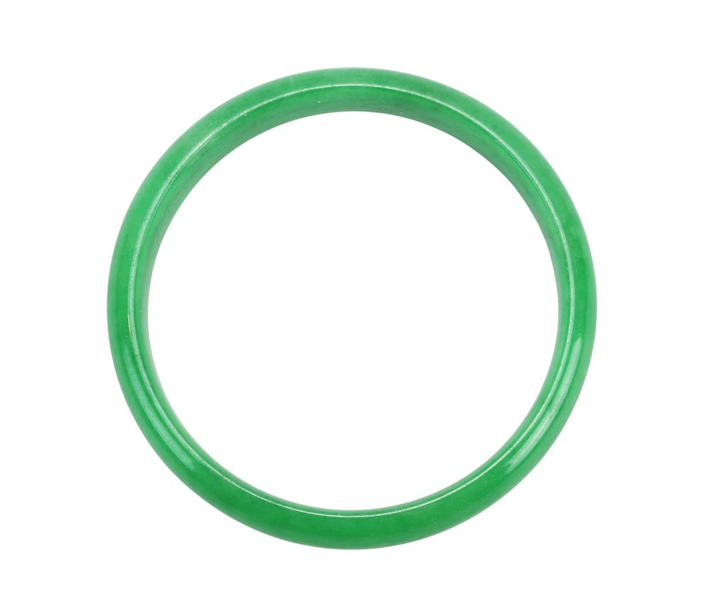 Lot 177: Green Jadeite Bangle Bracelet