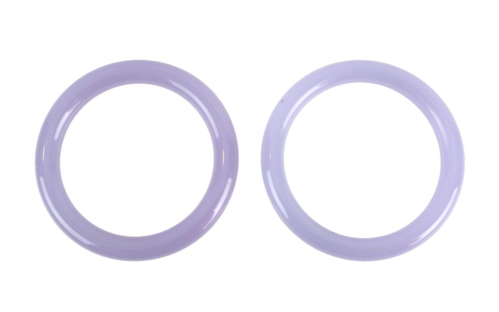 Lot 187: Two Lavender Hardstone Bangles