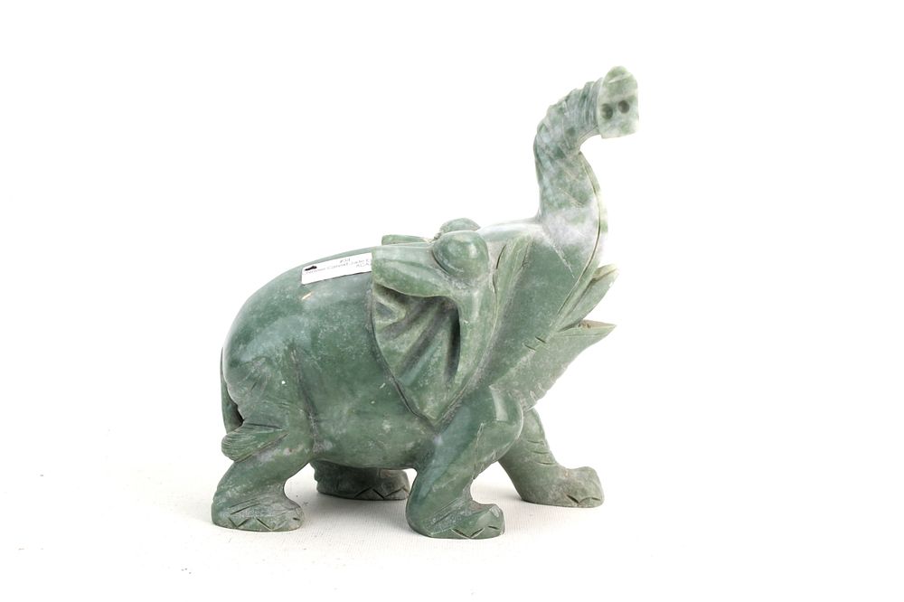 Lot 277: Chinese Hardstone Carved Elephant