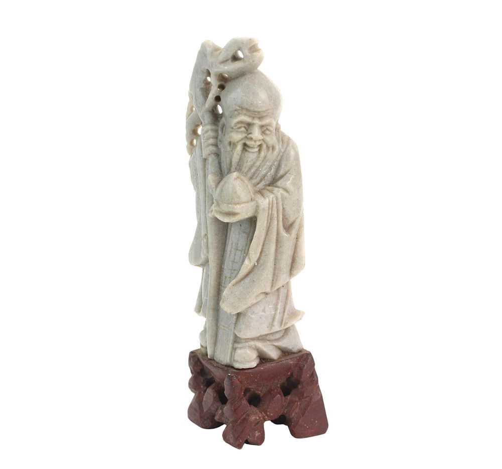Lot 282: Chinese Soapstone Carving of Shou Lao