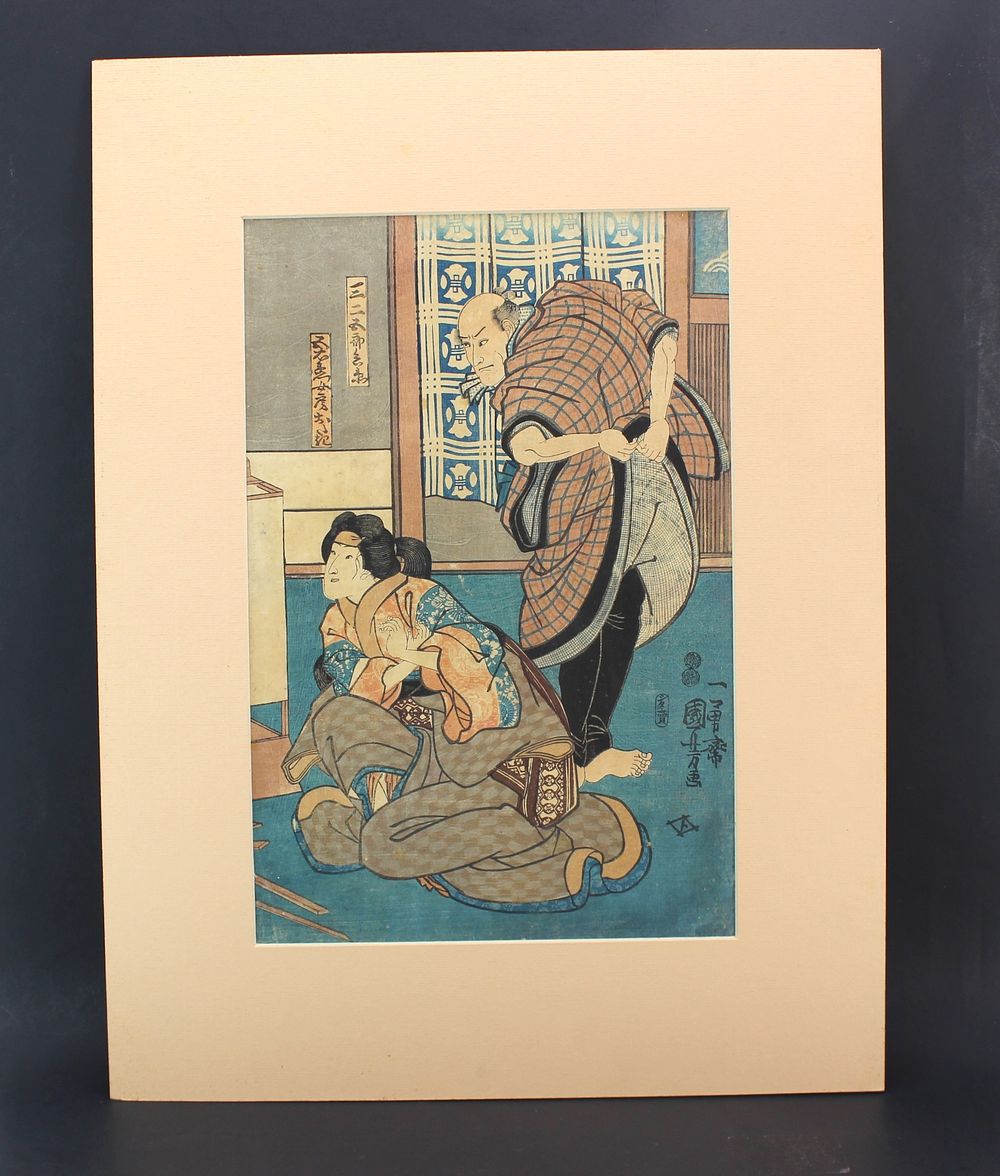 Lot 299: Antique Japanese Woodblock By Utagawa Kuniyoshi