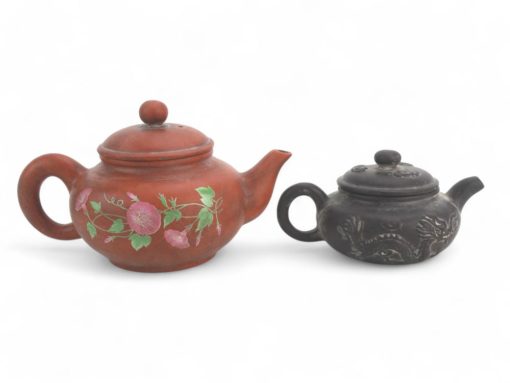 Lot 304: Two Chinese Yixing Zisha Clay teapots