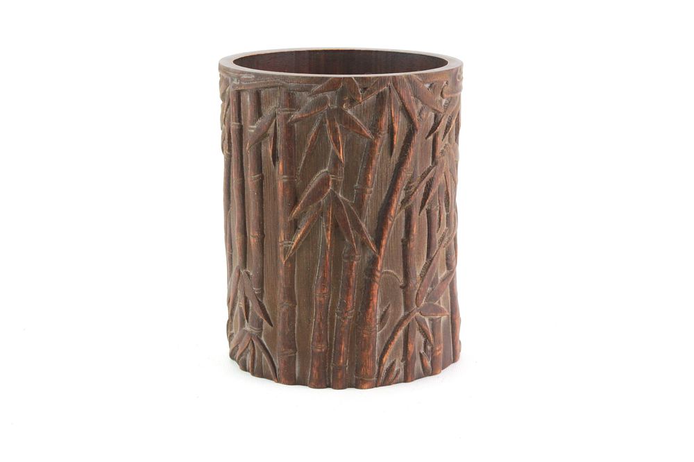 Lot 307: Chinese Carved Bamboo Brush Pot