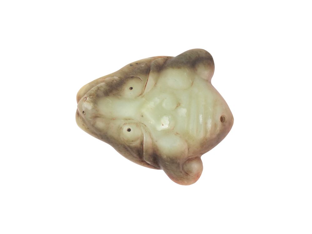 Lot 335: Chinese Carved Jade Mythical Mask