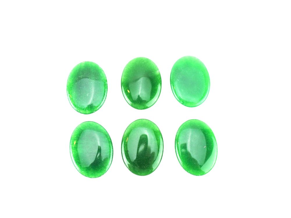 Lot 341: Set of Six Polished Jadeite Oval Cabochons