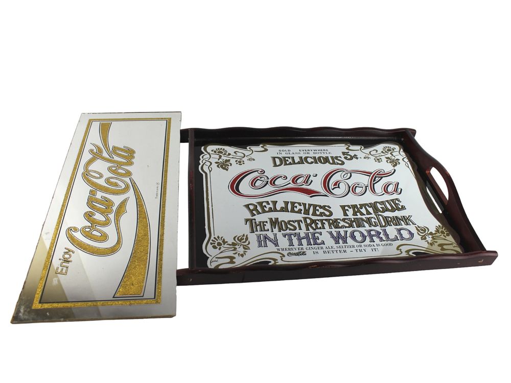 Lot 356: TWO COCA-COLA MIRROR COLLECTIBLES