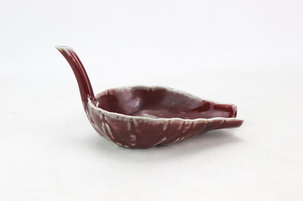Lot 364: Chinese Flambe-Glazed Leaf Form Water Dropper