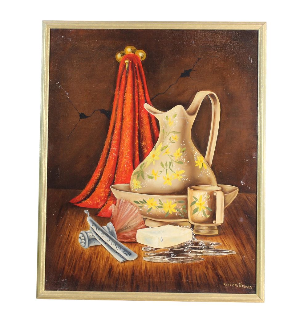 Lot 398: Roberta Berardi, Still Life with Pitcher/Cup, O/C