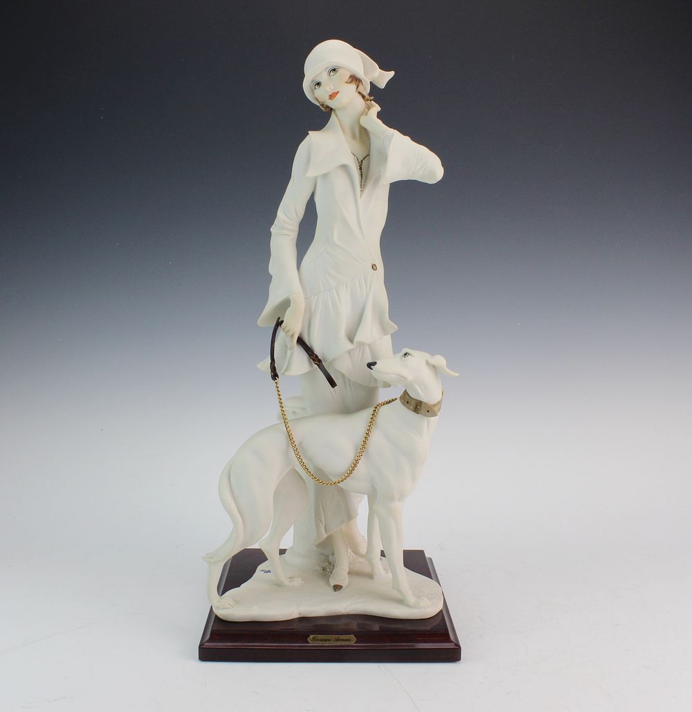 Lot 407: Armani Lady with Greyhound Figurine