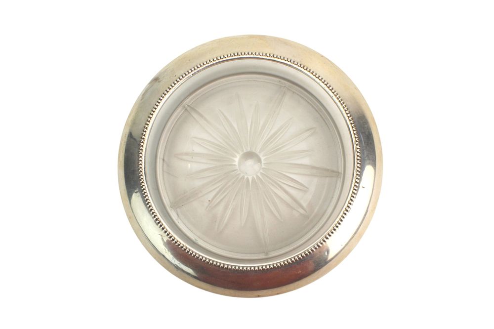 Lot 423: Frank Whiting Sterling Glass Coaster