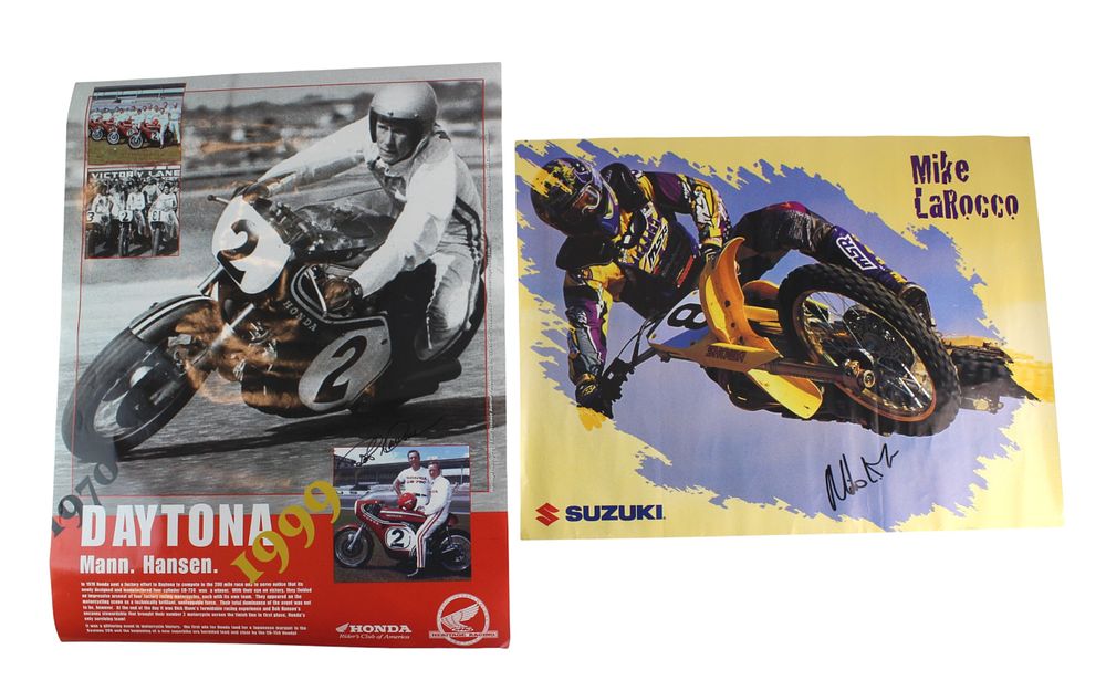 Lot 426: Two Signed Motorcycle Racing Posters