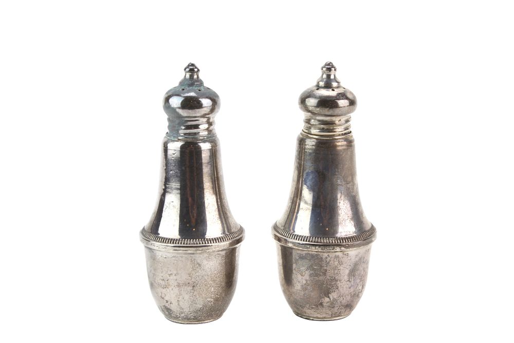 Lot 450: Pair of Sterling Weighted Shakers