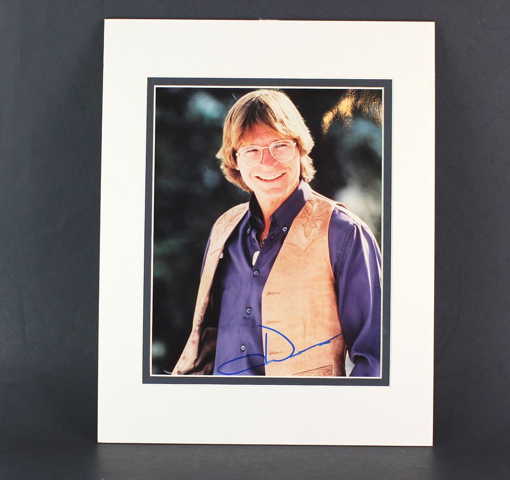 Lot 478: Signed Color Photo of John Denver Smiling