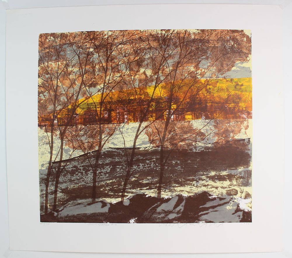 Lot 490: Howard Bradford, Silhouettes #3, Signed Serigraph