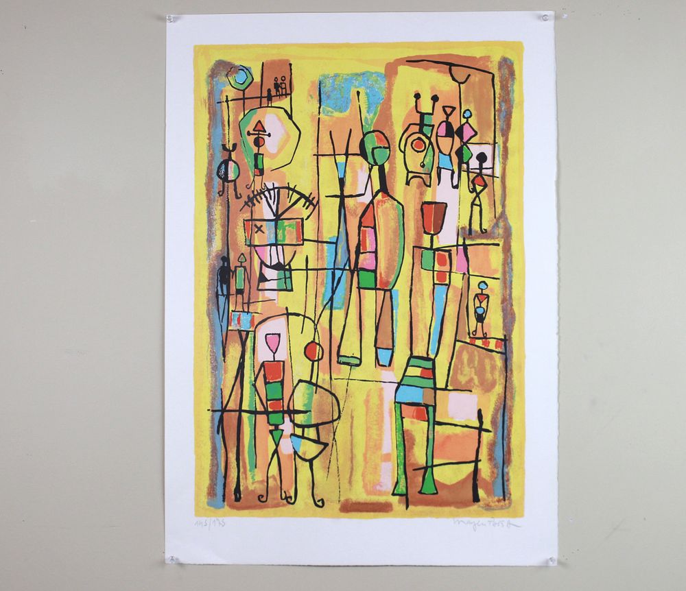 Lot 505: Mayeu Passa, Silent Drama, Signed Lithograph