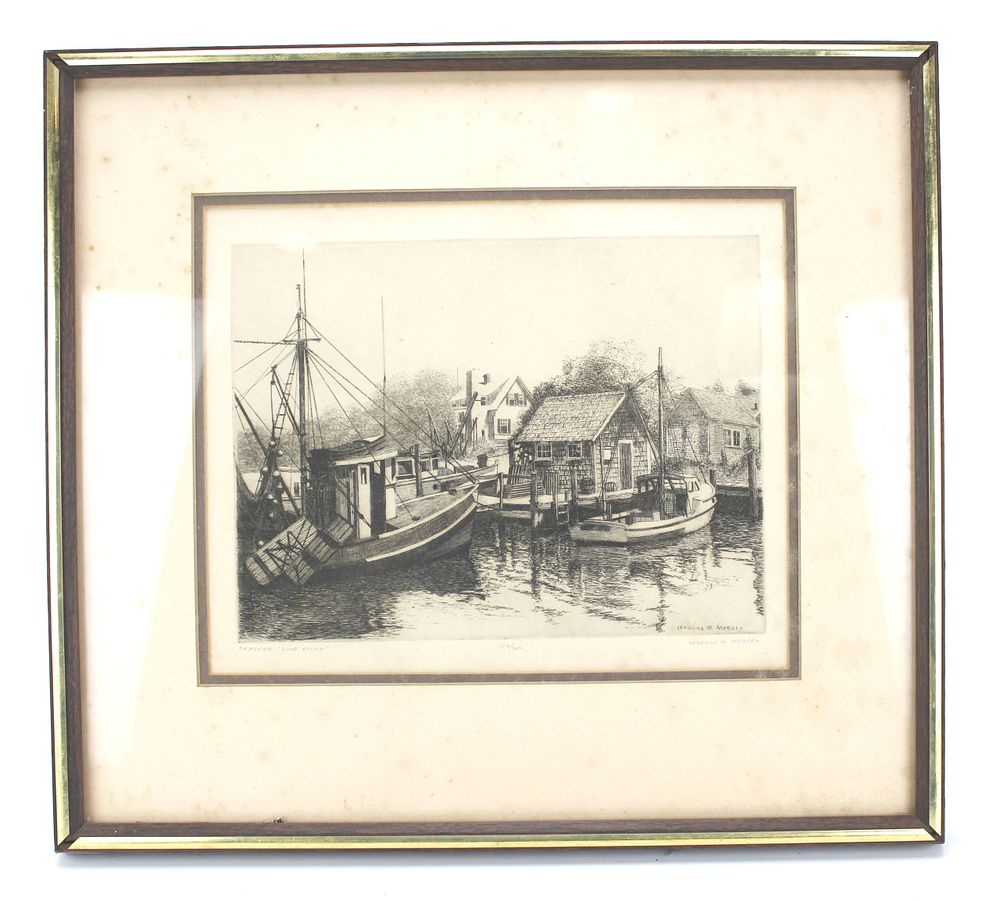 Lot 533: Leonard H Mersky. Dragger-June Ellen, Etching