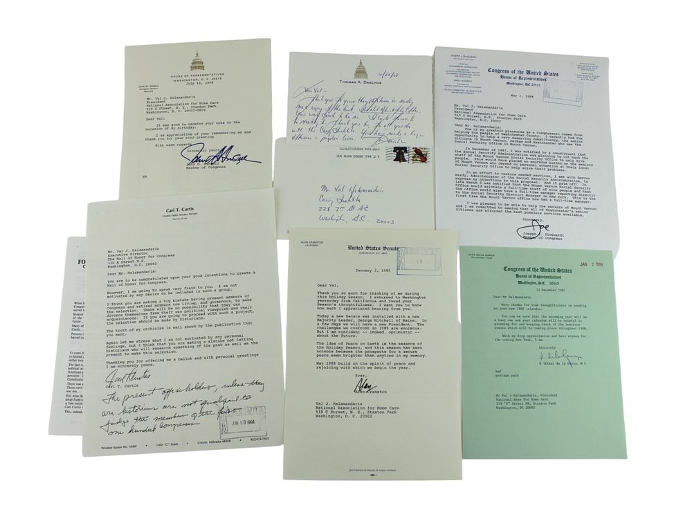 Lot 549: Set of Six Signed U.S. Congressional Letters
