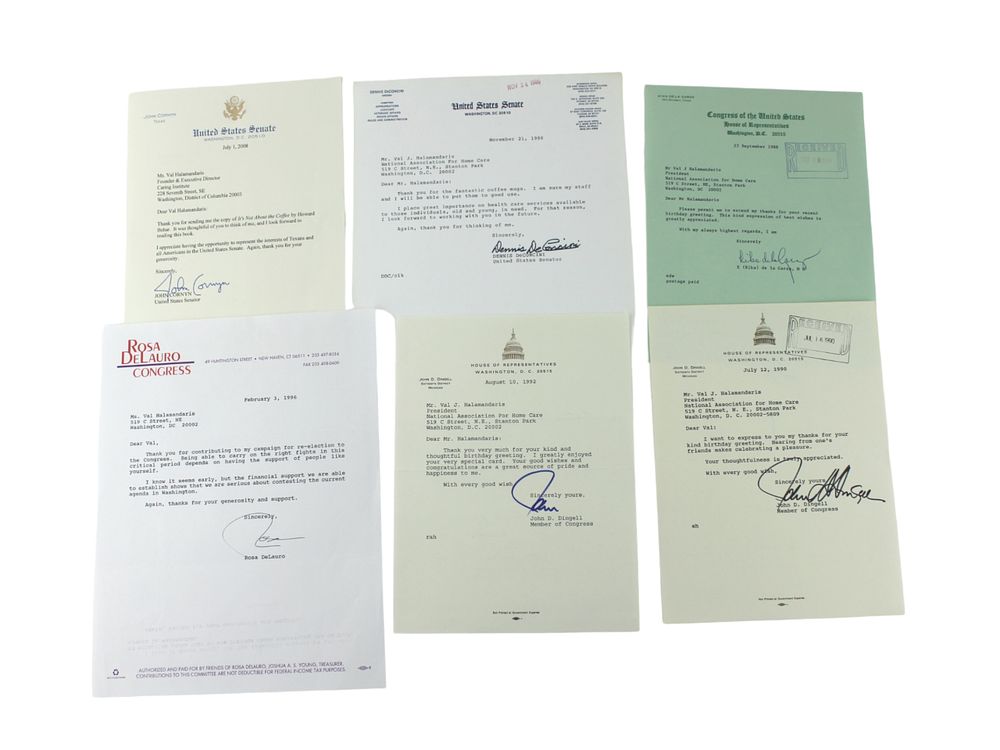 Lot 550: Six Autographs from Congressmen and Senators