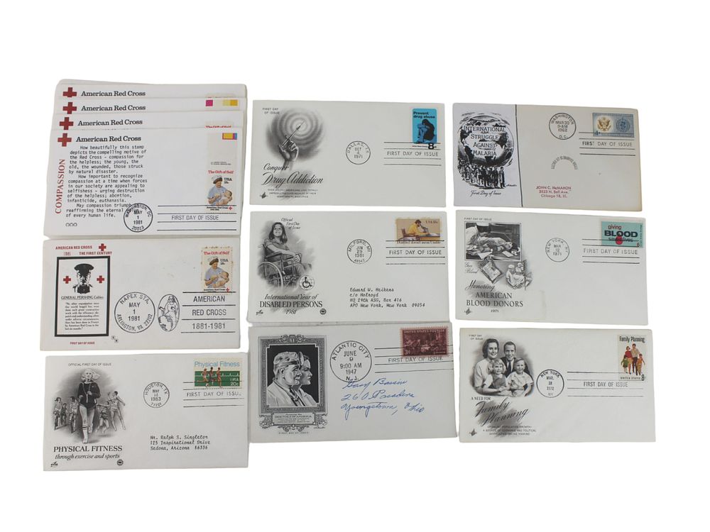 Lot 552: 16 ASSORTED FIRST DAY COVERS-HEALTH