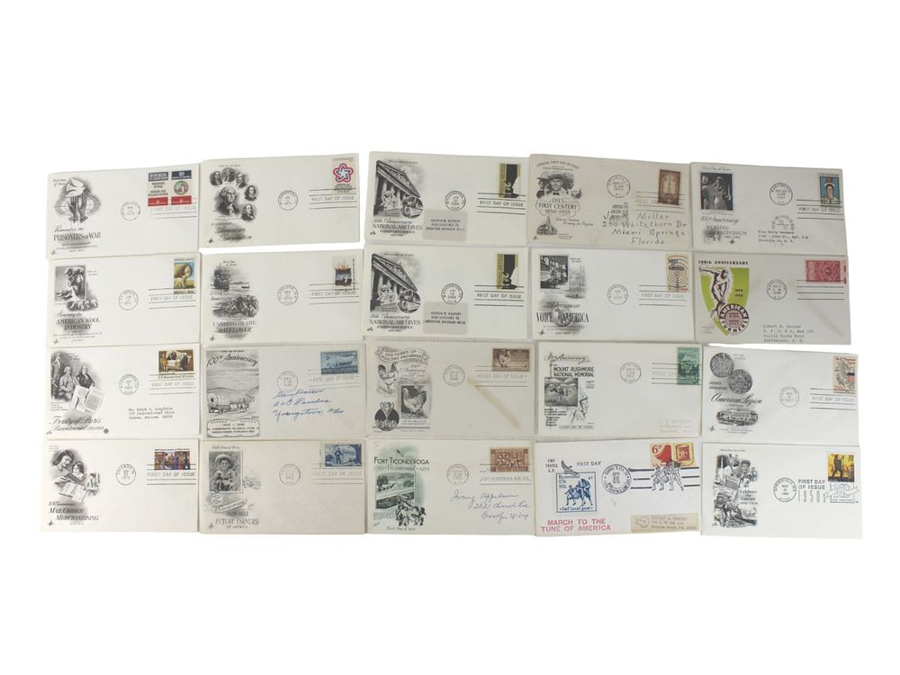 Lot 554: 20 ASSORTED ANNIVERSARY FIRST DAY COVERS