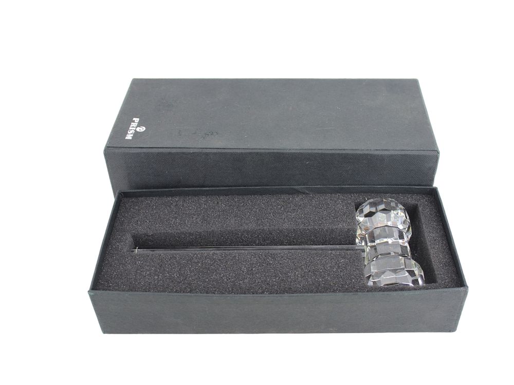 Lot 566: Prism Crystal Glass Gavel in Presentation Box