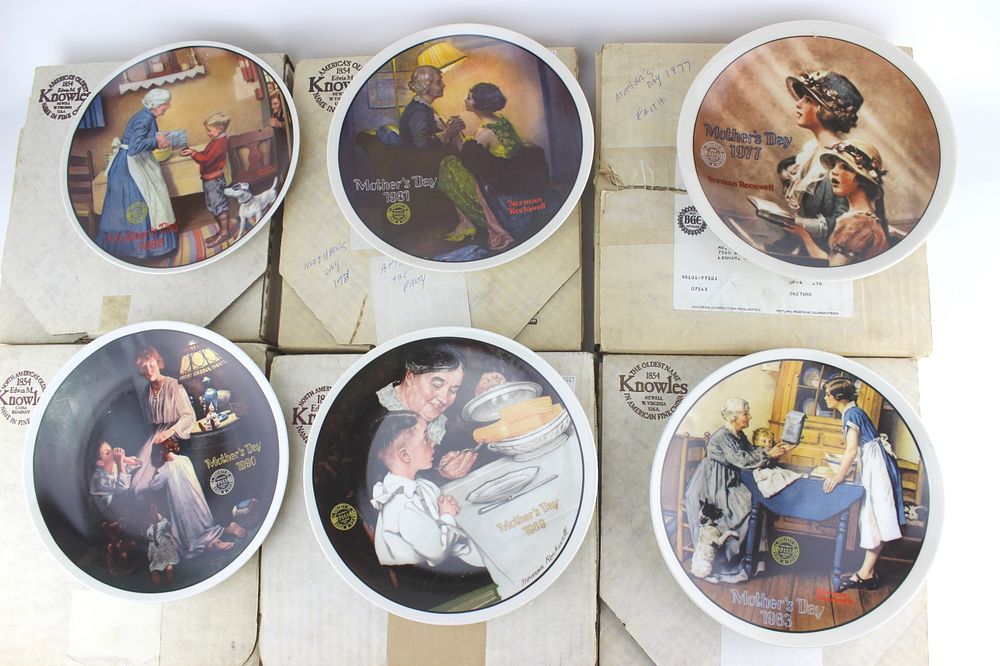 Lot 569: Six Norman Rockwell "Mother's Day" Plates
