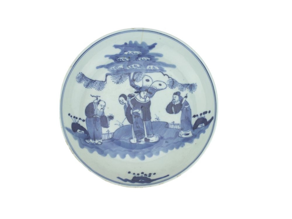 Lot 585: Chinese Blue & White Plate