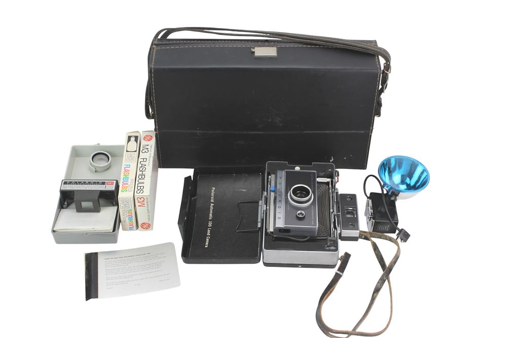 Lot 610: Polaroid Automatic 100 Camera Set