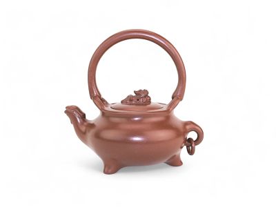 Chinese Zisha Clay Teapot with Dragon Spout. Finely crafted Chinese Zisha teapot featuring a 