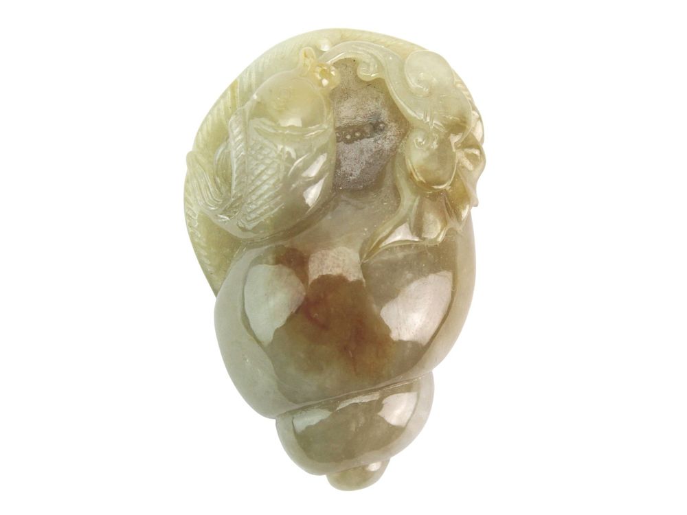 Lot 159: Chinese Jade Conch Form Pendant