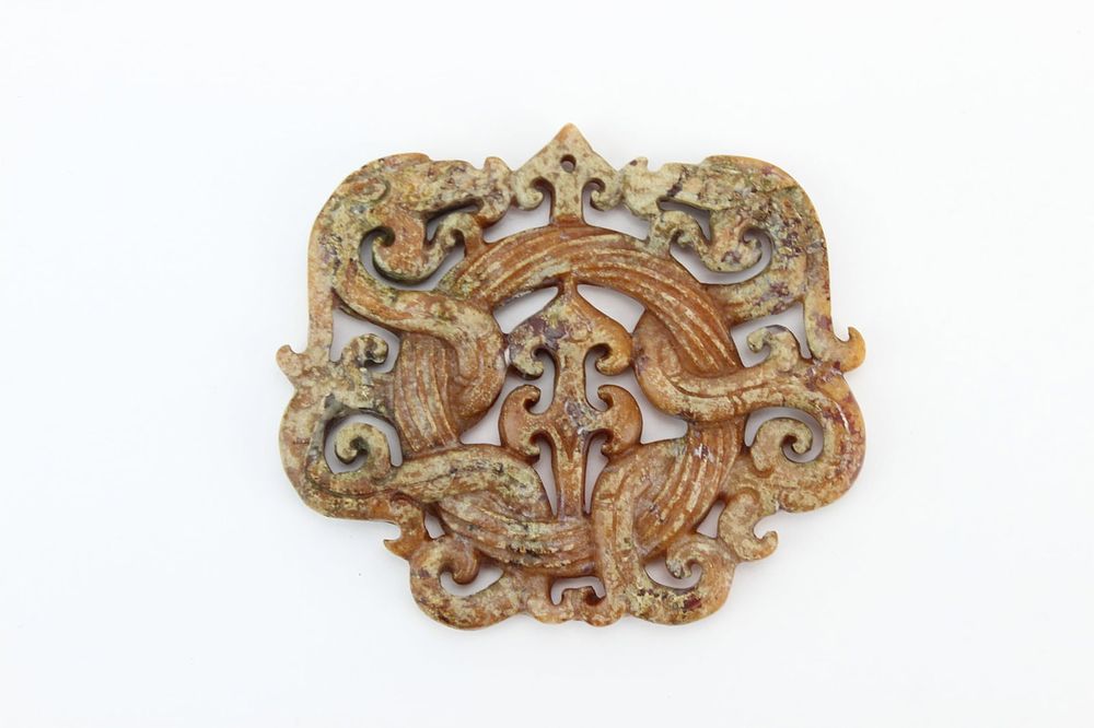 Lot 174: Chinese Archaic Style Jade Phoenix Plaque