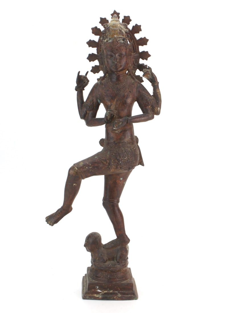 Lot 243: Bronze Multi-Armed Deity Figure