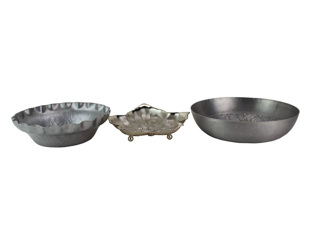 Lot 257: Three Metal Table Serving  Bowls