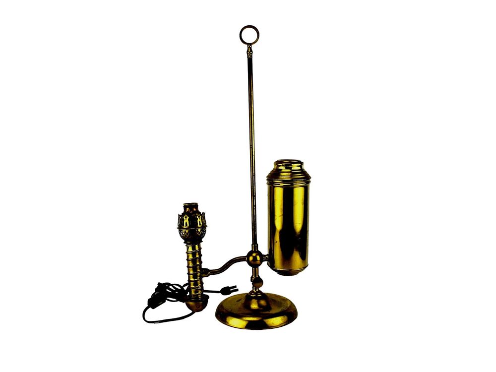 Lot 264: Chinese Brass Oil Lamp Table Lamp