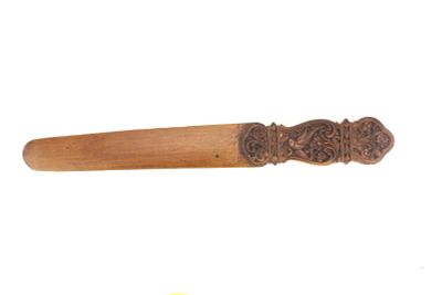 Carved Wooden Letter Opener. This is a vintage carved wooden page turner or letter Vintage 