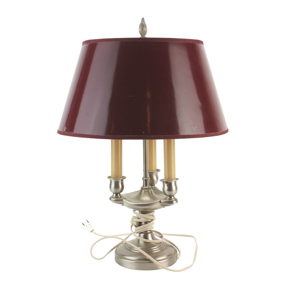 Lot 369: Vintage Candelabra Table Lamp With shade