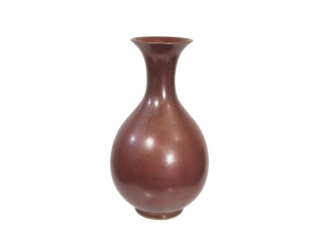 Lot 370: Chinese Flambe-Glazed Porcelain Vase