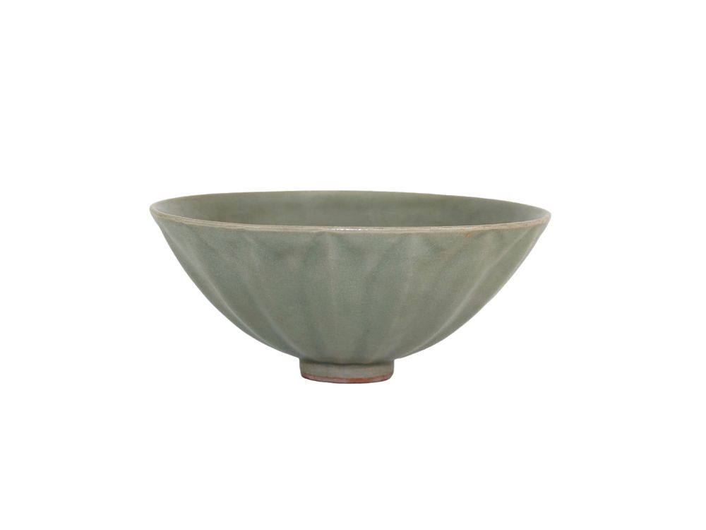 Lot 384: Chinese Celadon Carved Floral Bowl