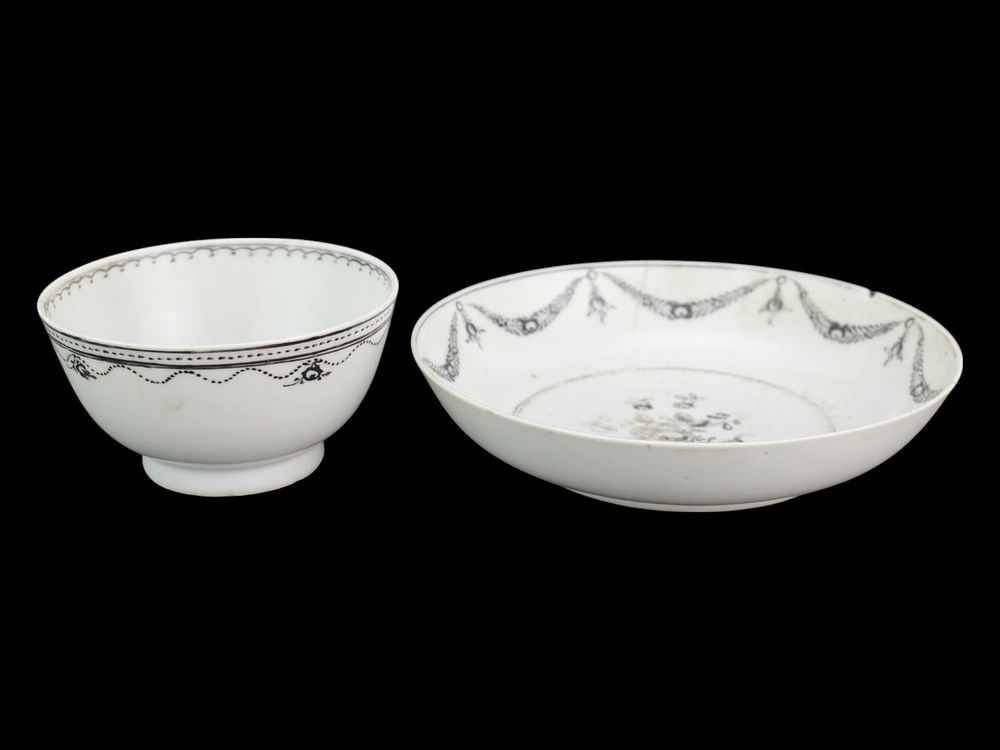 Lot 400: Chinese Export Famille Rose Teacup and Saucer
