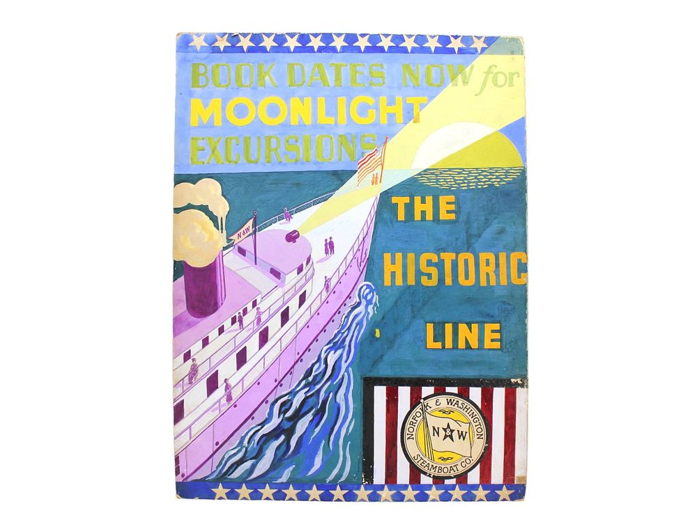 Lot 502: The Norfolk Washington Steamboat Poster