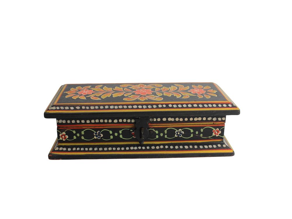 Lot 513: Hand-Painted Floral Jewelry Box