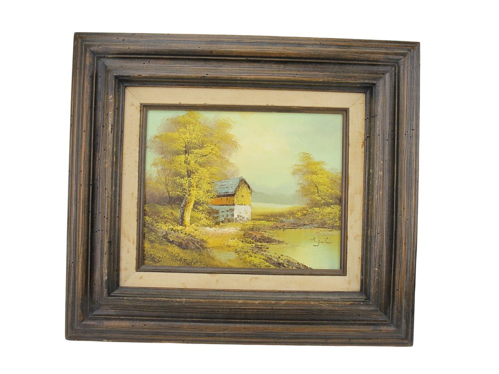 Lot 516: A. Julica, Rustic Landscape, Oil on Board