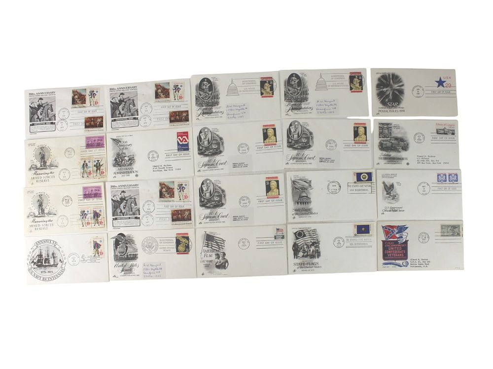 Lot 520: 20 ASSORTED FIRST DAY COVERS-MILITARY/POLITICS