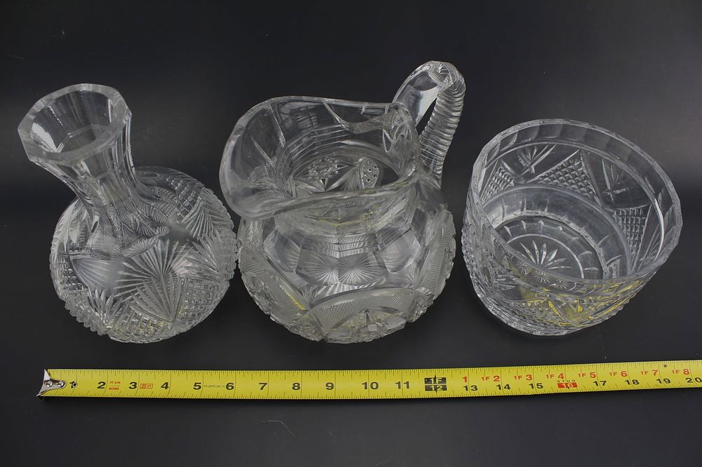 Lot 526: Set Of 3 American Cut Glass Tablewares