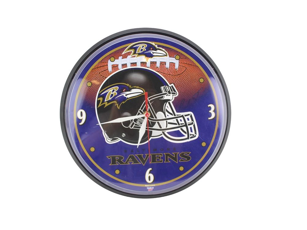 Lot 536: Collectible Baltimore Ravens NFL Wall Clock